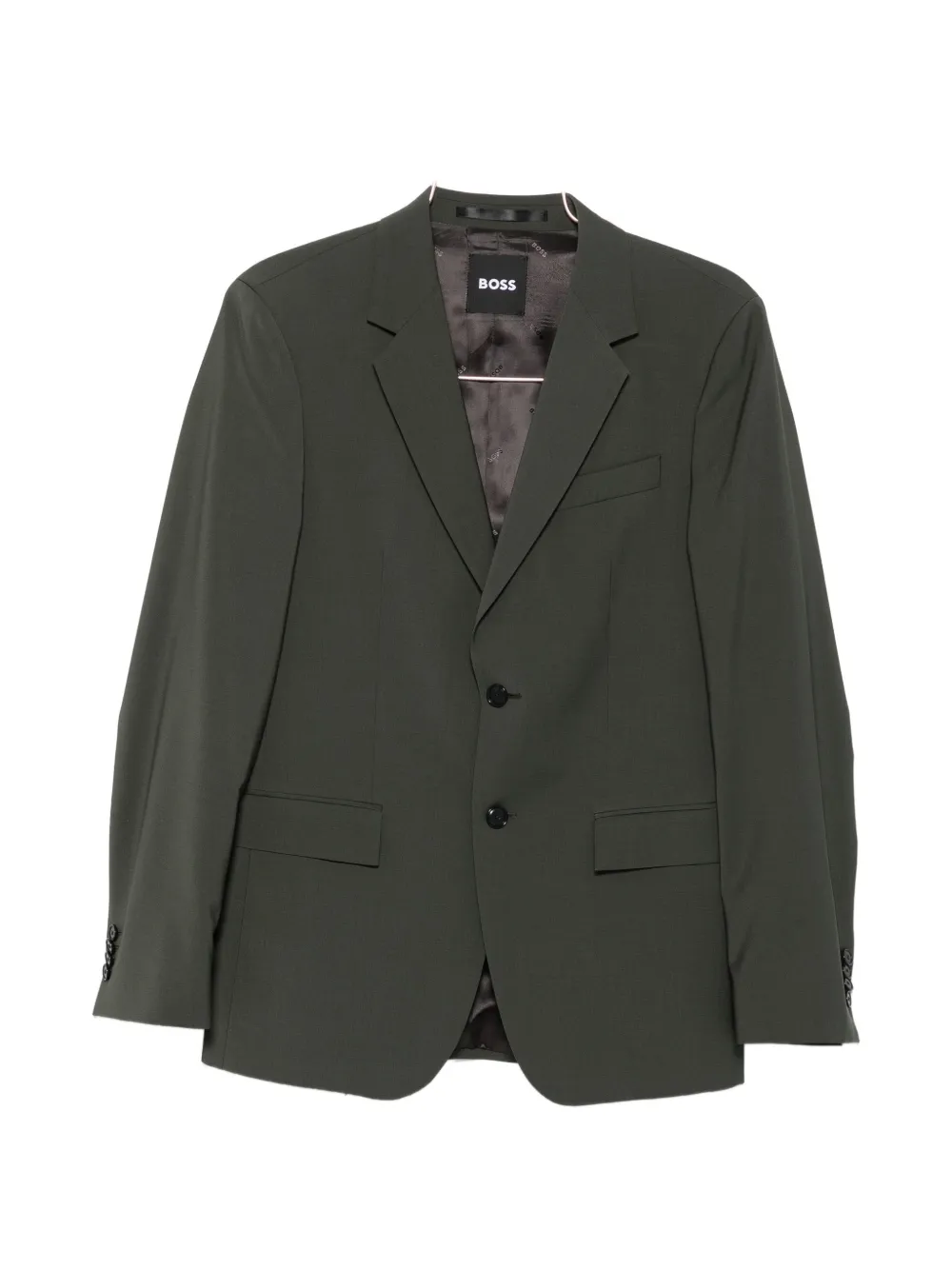 BOSS single-breasted wool suit - Grün