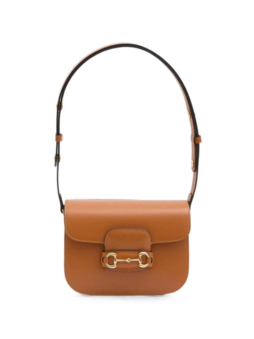 Gucci Horsebit 1955 leather shoulder bag - Orange