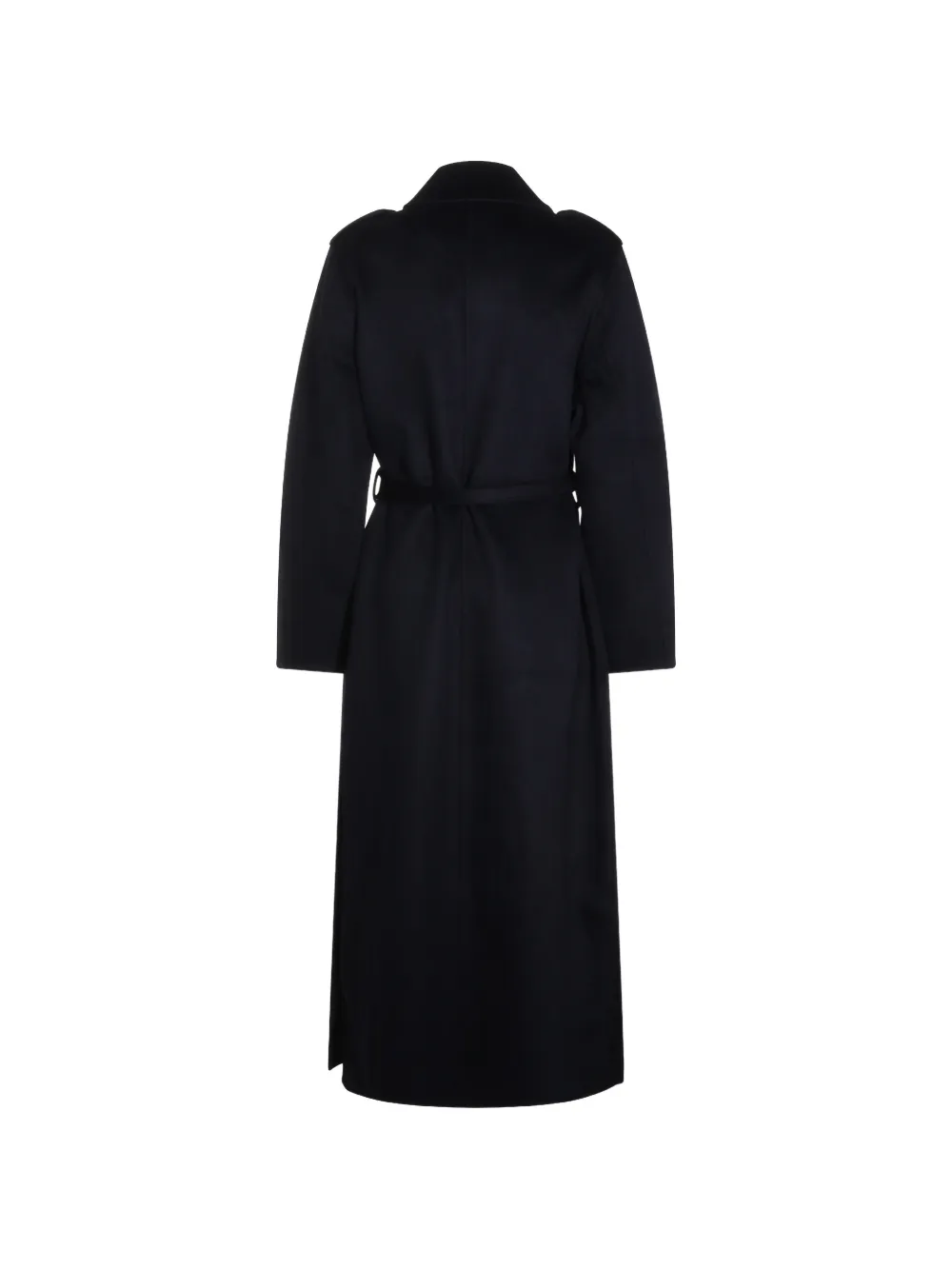 The Dynamis Studio Double-breasted Belted Coat In Blue