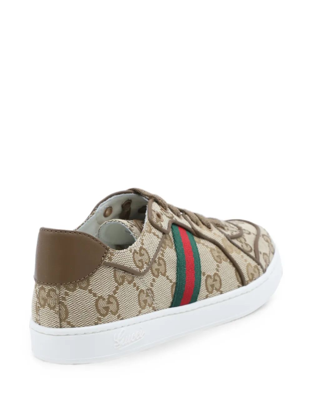 Gucci Kids GG Supreme Web-stripe sneakers Beige