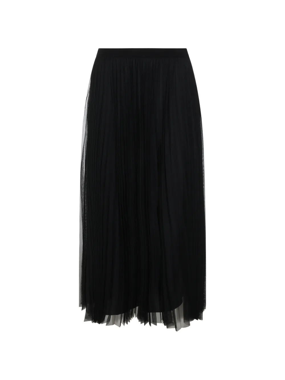 Fabiana Filippi Gonna midi plissettata in tulle - Nero