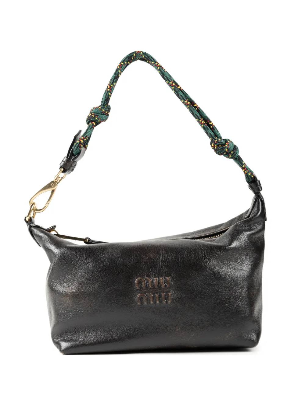 Miu Miu rope-handle logo-embossed shoulder bag · OS