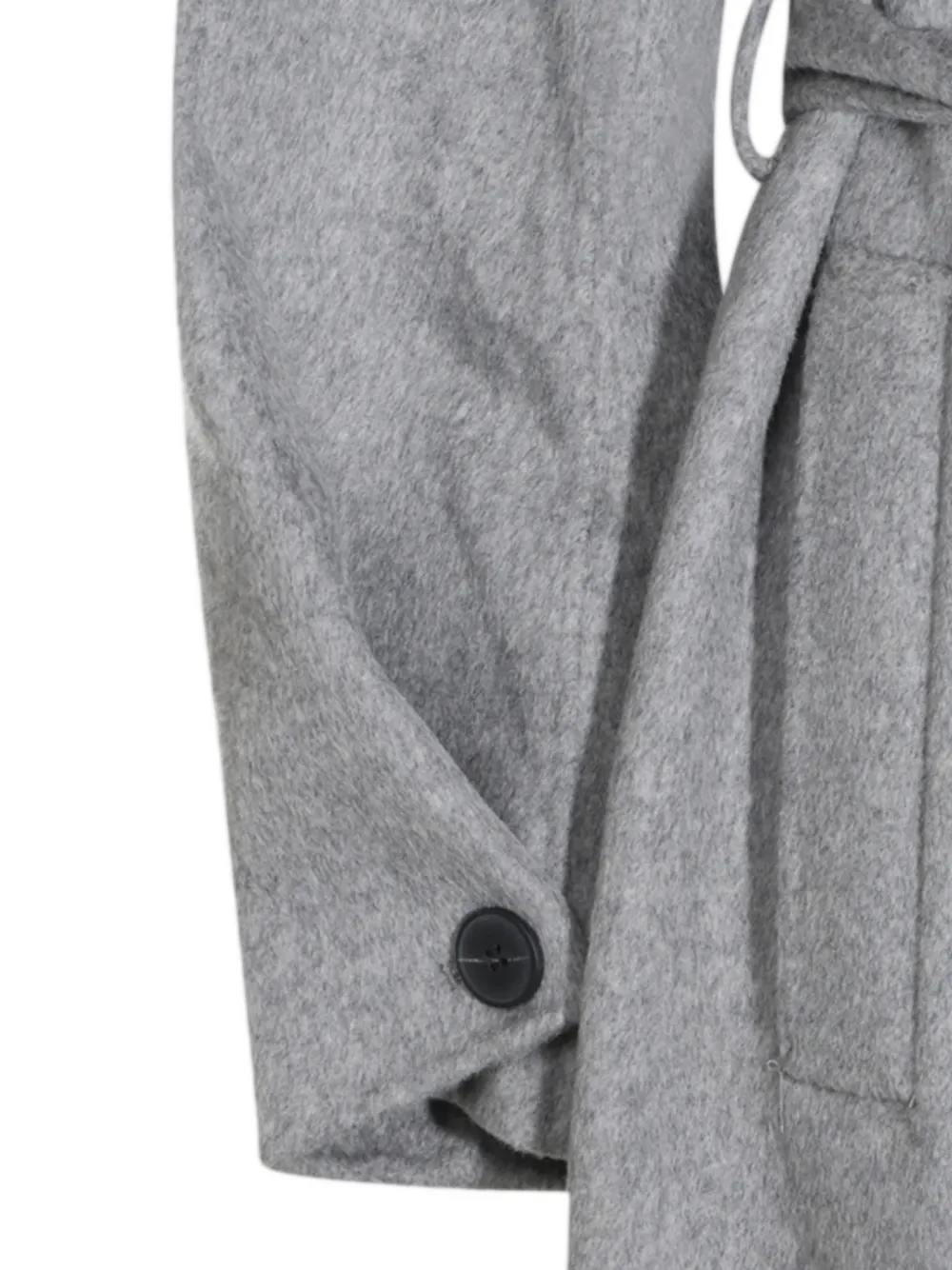 The Dynamis Studio Double-breasted Belted Coat In Gray