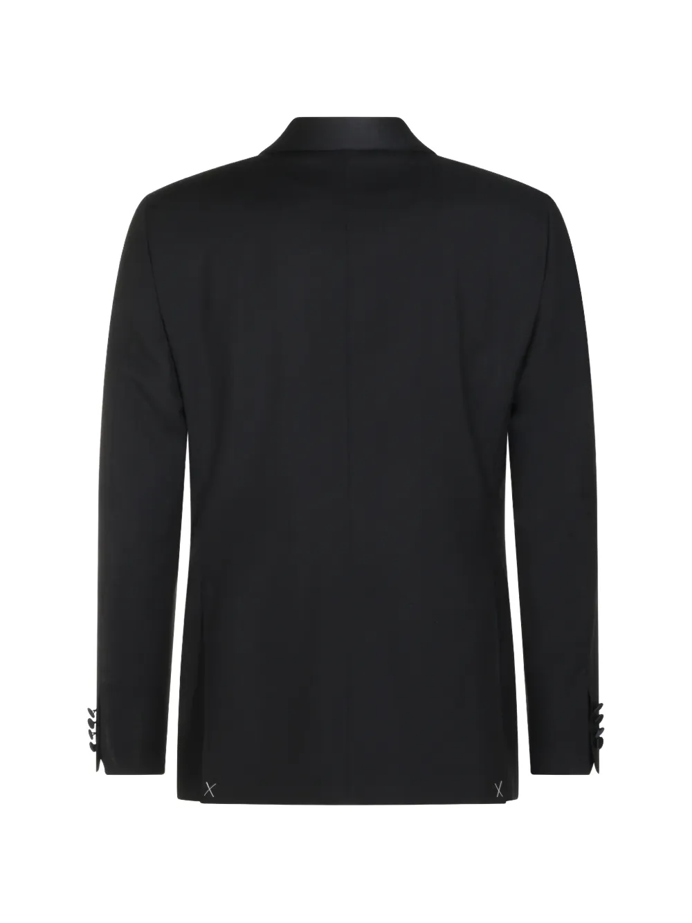 Canali Pak met enkele rij knopen en sjaalrevers Zwart
