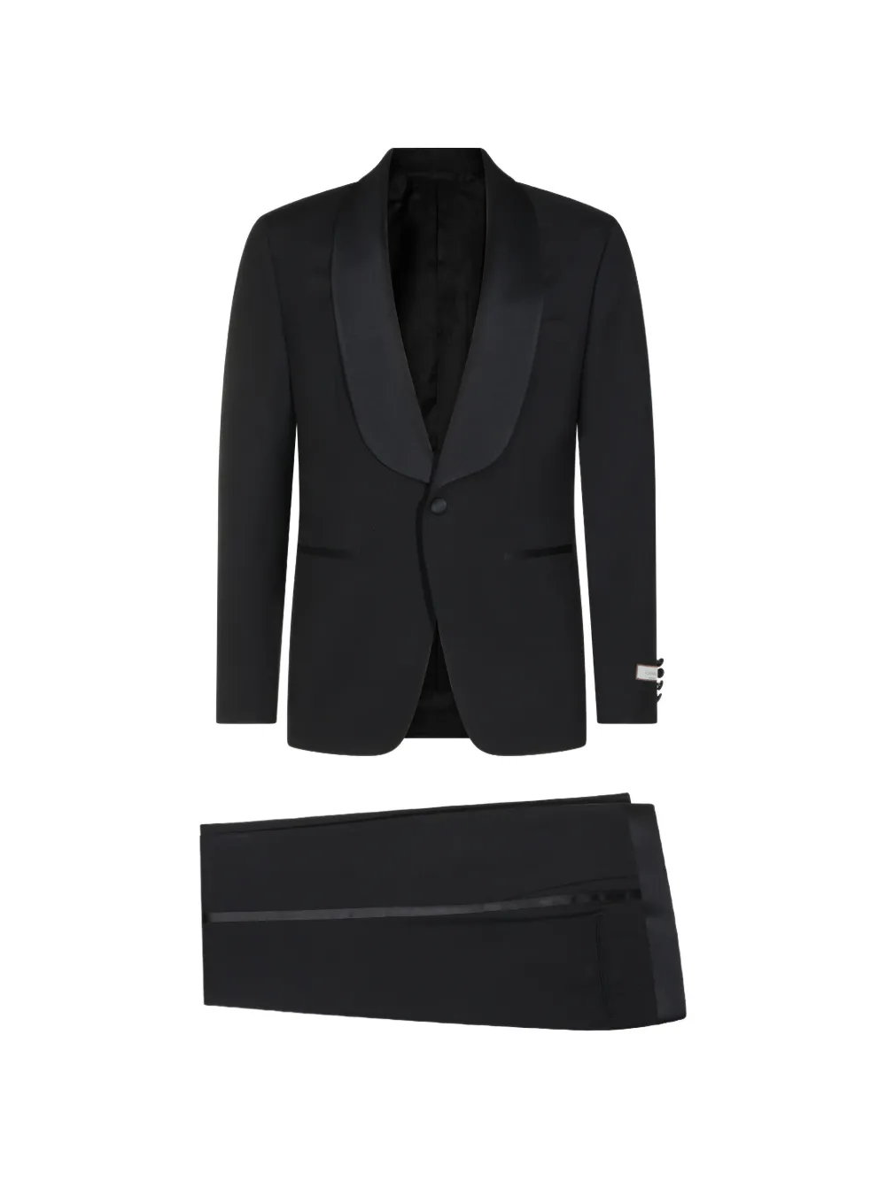 Canali shawl-lapel single-breasted suit - Nero