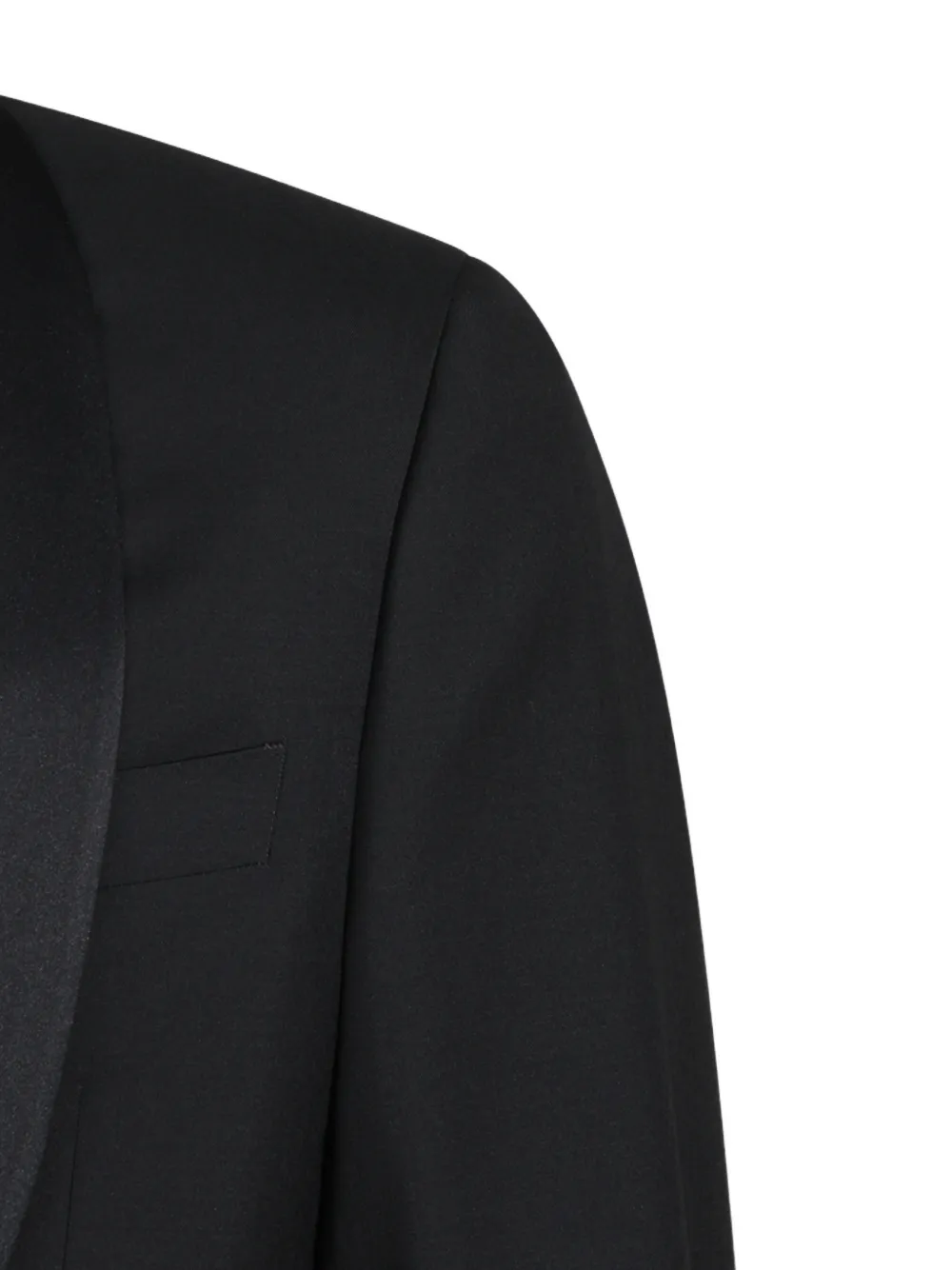 Canali Pak met enkele rij knopen en sjaalrevers Zwart