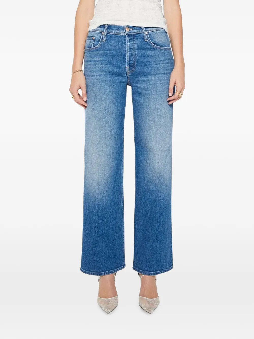 MOTHER Rerun Sneak wide-leg jeans - Blau