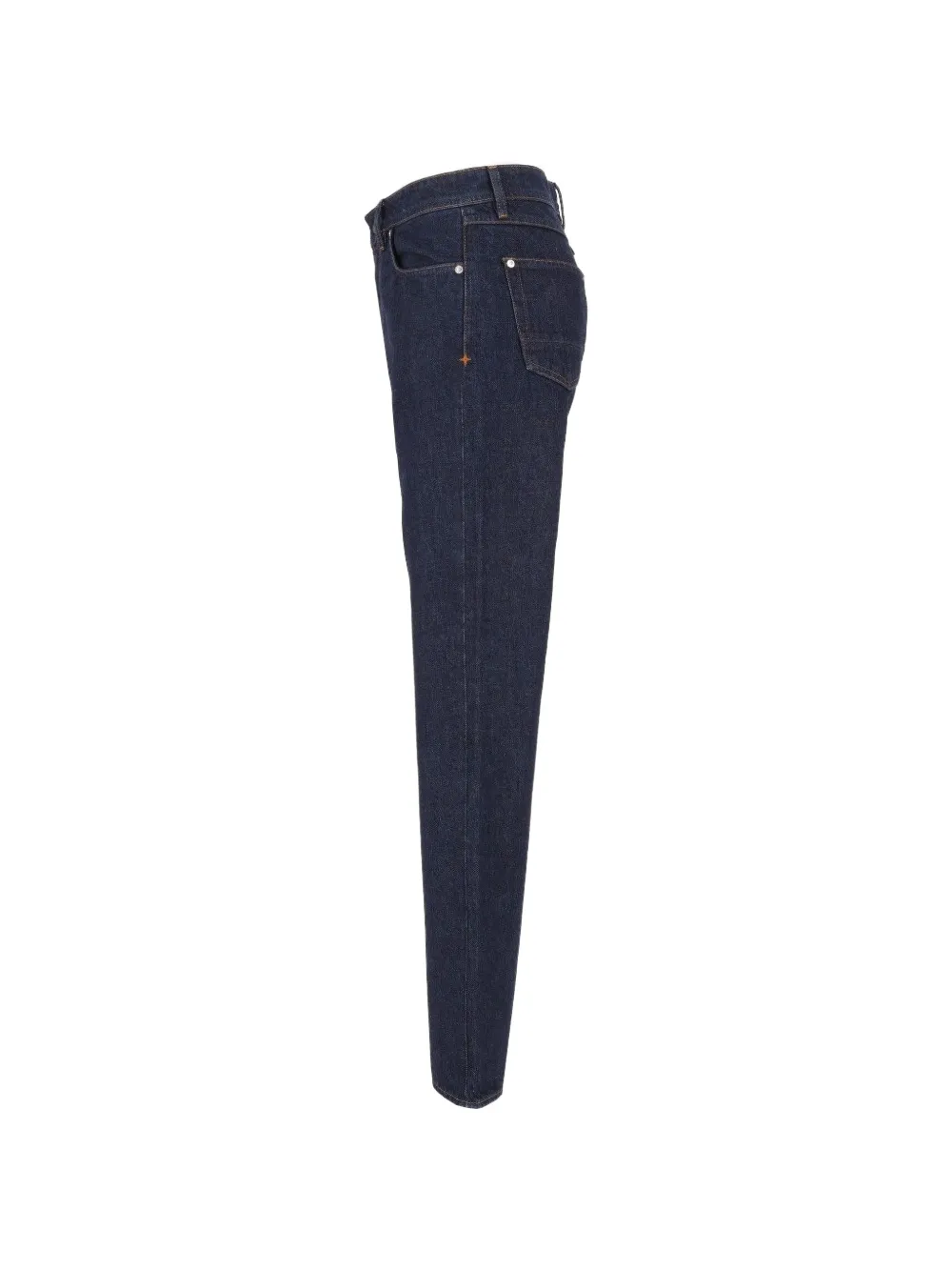 Stone Island J100005 regular-fit straight jeans met vijf zakken en denim-spoeling Blauw