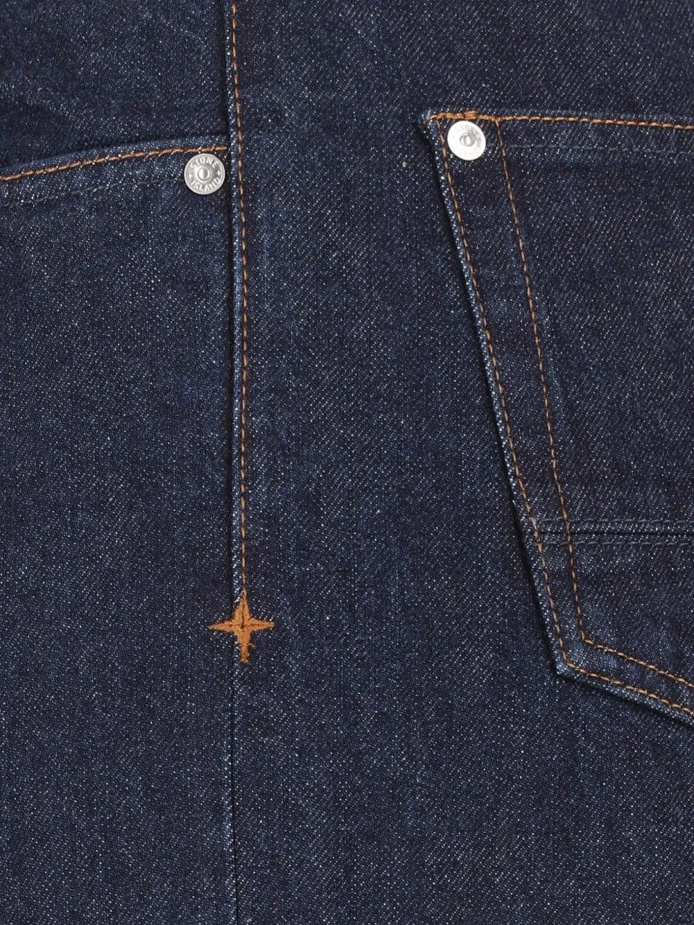 Stone Island J100005 regular-fit straight jeans met vijf zakken en denim-spoeling Blauw