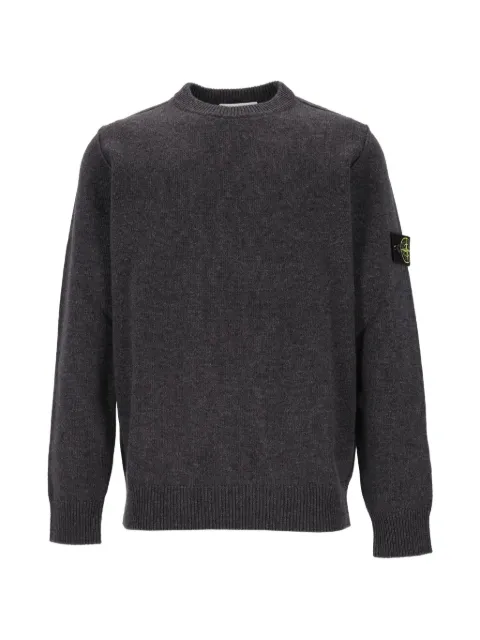 Stone Island logo-patch wool sweater
