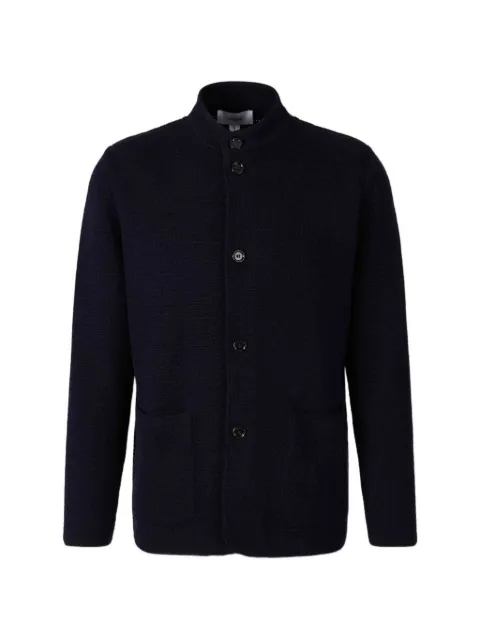 Lardini basket-weave virgin wool cardigan