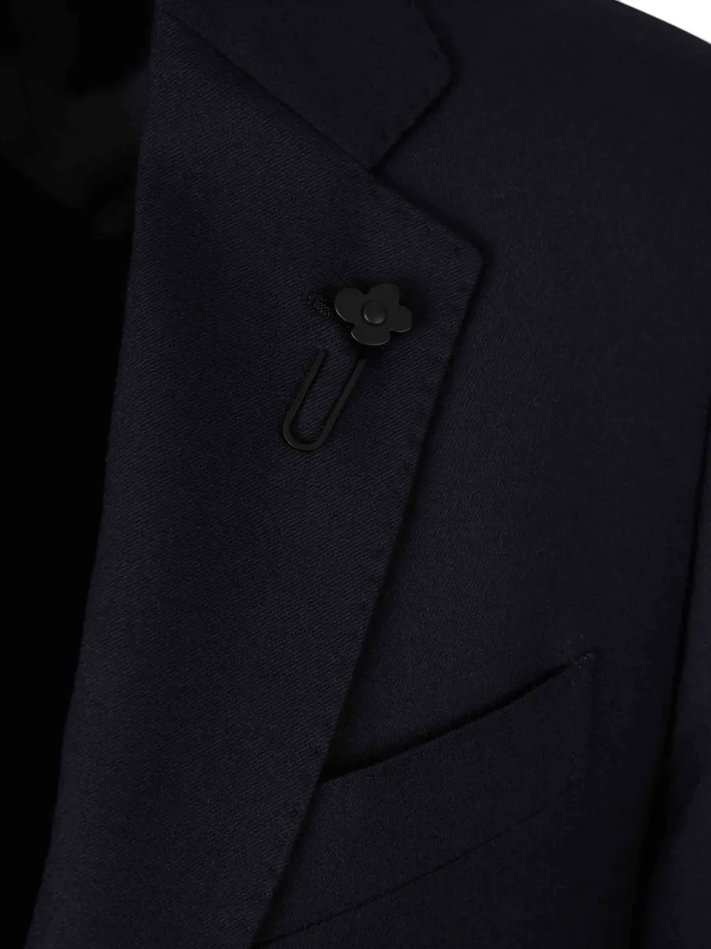 Lardini Blazer met enkele rij knopen en bloemenrevers Blauw