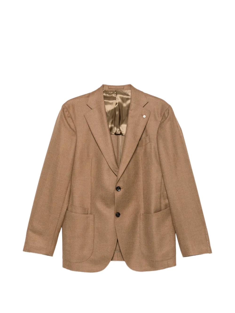 LUIGI BIANCHI MANTOVA blazer boutonné à revers crantés - Marron LUIGI BIANCHI MANTOVA blazer boutonné à revers crantés - Marron