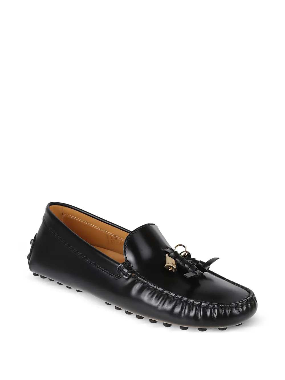 Tod's Gommino loafers met hangslot-detail Zwart