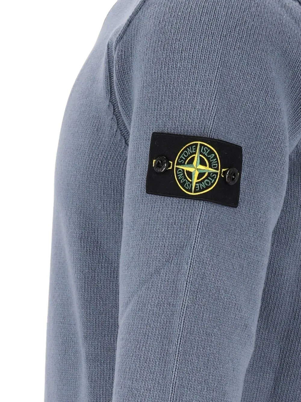 Stone Island Trui met logopatch Blauw