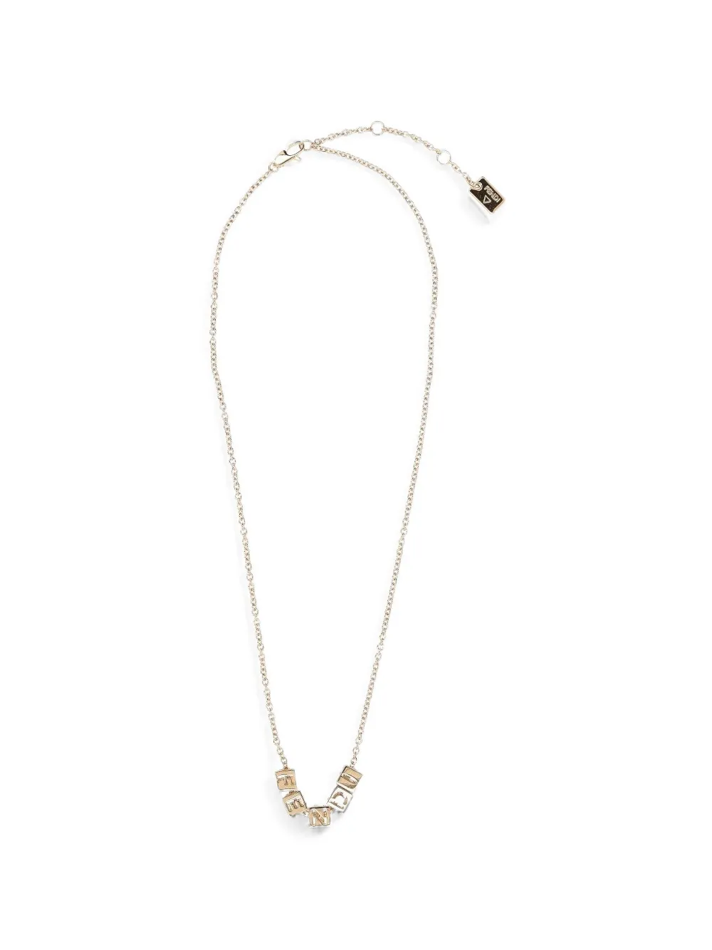 FENDI logo-cubes chain necklace - Oro