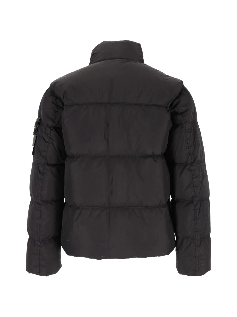 Stone Island 4100109 Crinkle Reps NY donsjack met windbestendigheid Zwart