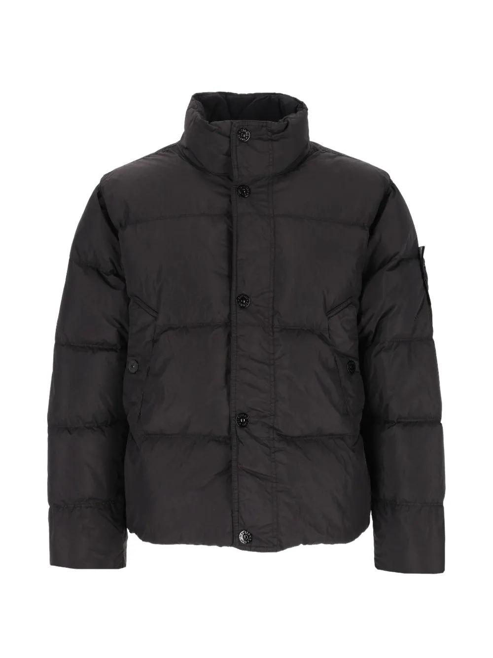 Stone Island 4100109 Crinkle Reps NY down jacket with wind resistance and anti-drop - Schwarz