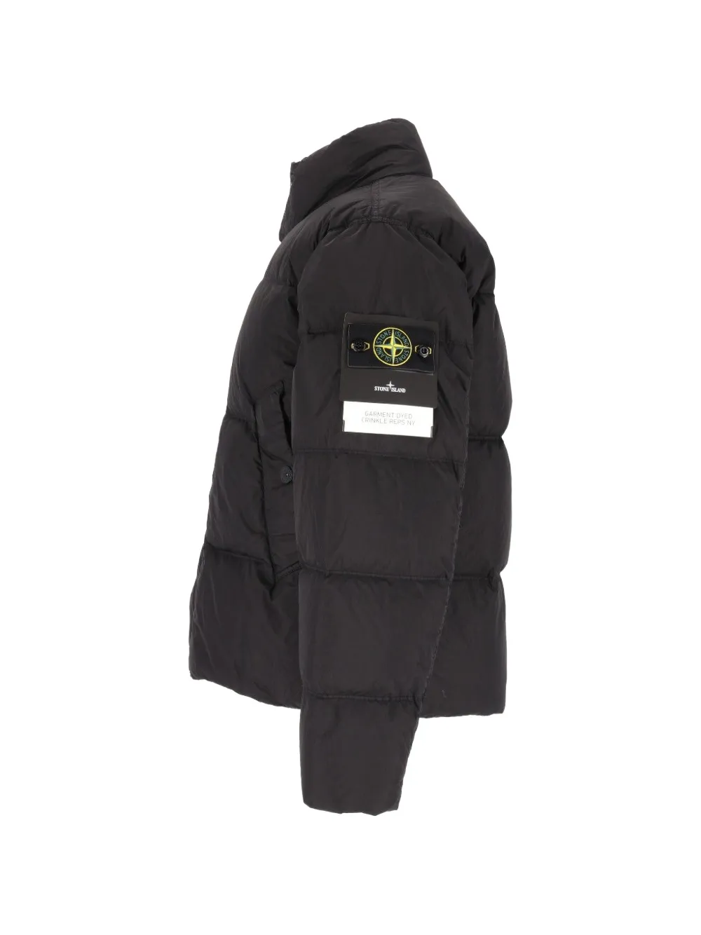Stone Island 4100109 Crinkle Reps NY donsjack met windbestendigheid Zwart
