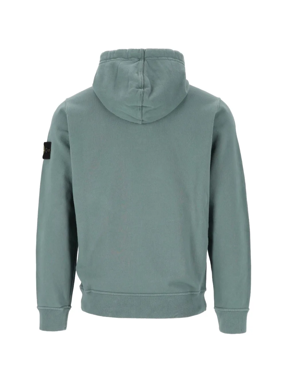 Stone Island Compass-patch garment-dyed hoodie Groen