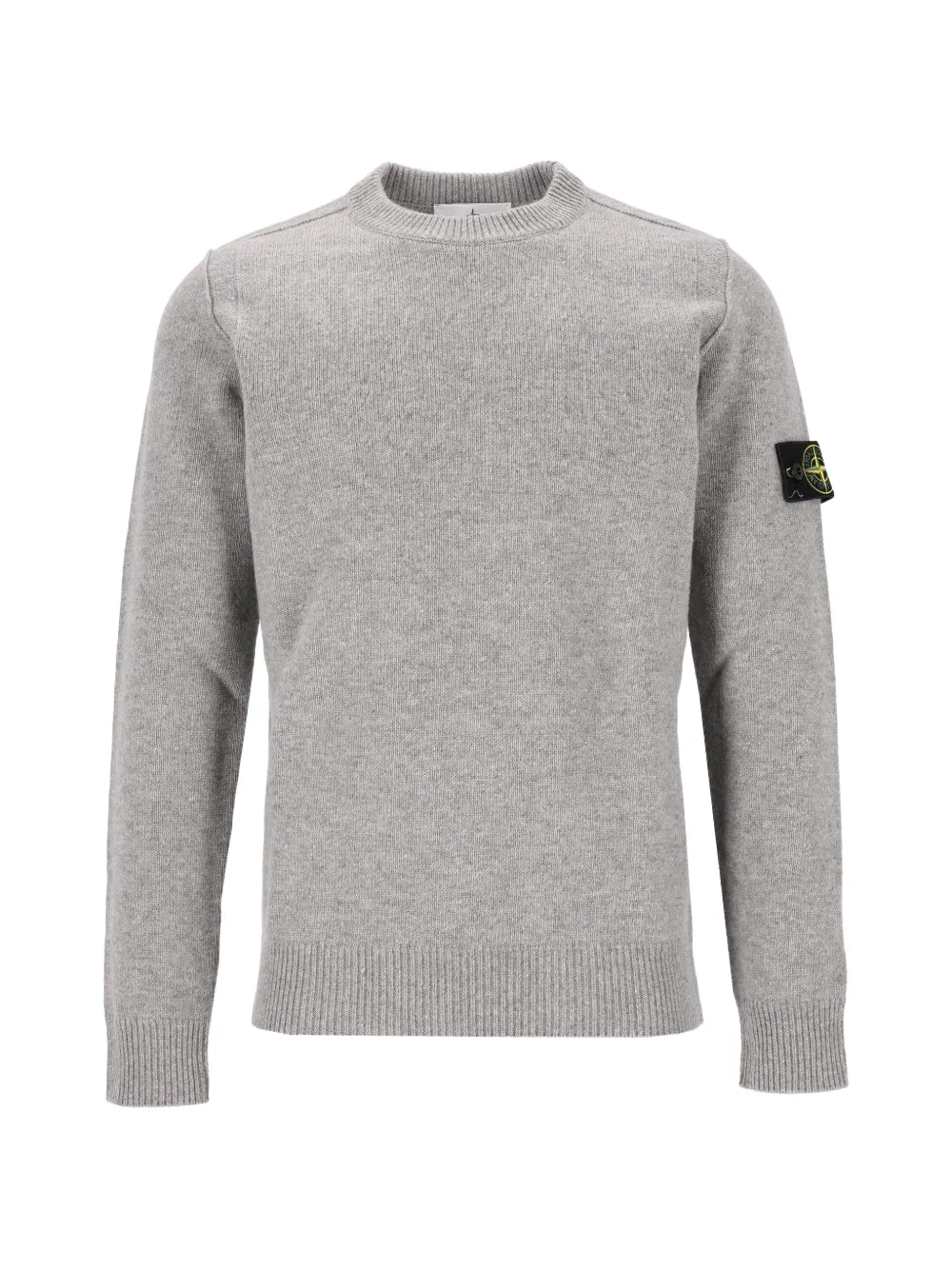 Stone Island 5100072 LAMBSWOOL Regular-fit crewneck jumper with ribbed trims - Grau