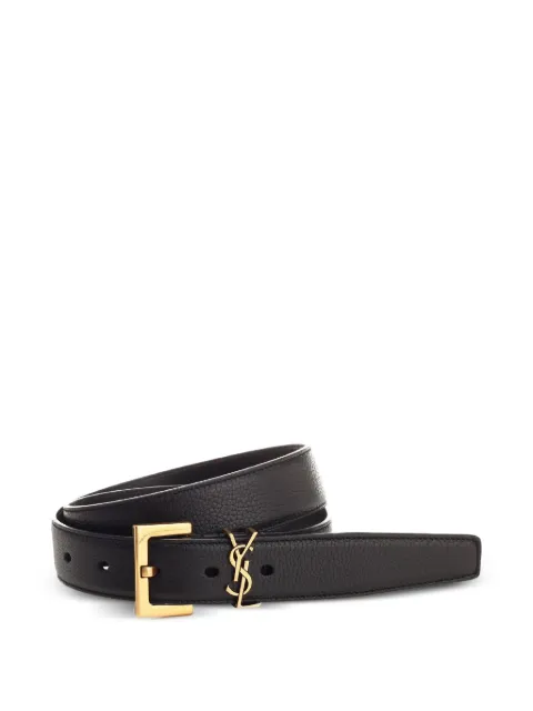 Saint Laurent Cassandre belt in grained leather