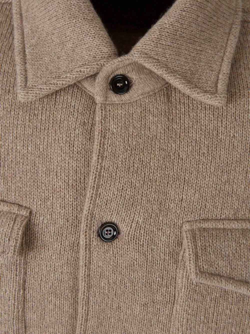 Lardini Button-up vest met klepzak Beige