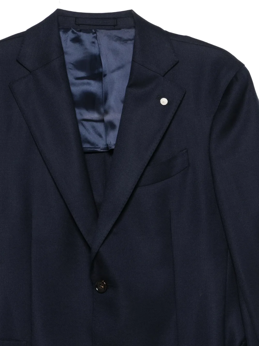 LUIGI BIANCHI MANTOVA Blazer met enkele rij knopen Blauw