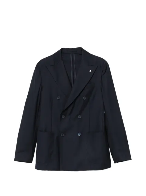 L.B.M. 1911 double-breasted peak-lapel blazer