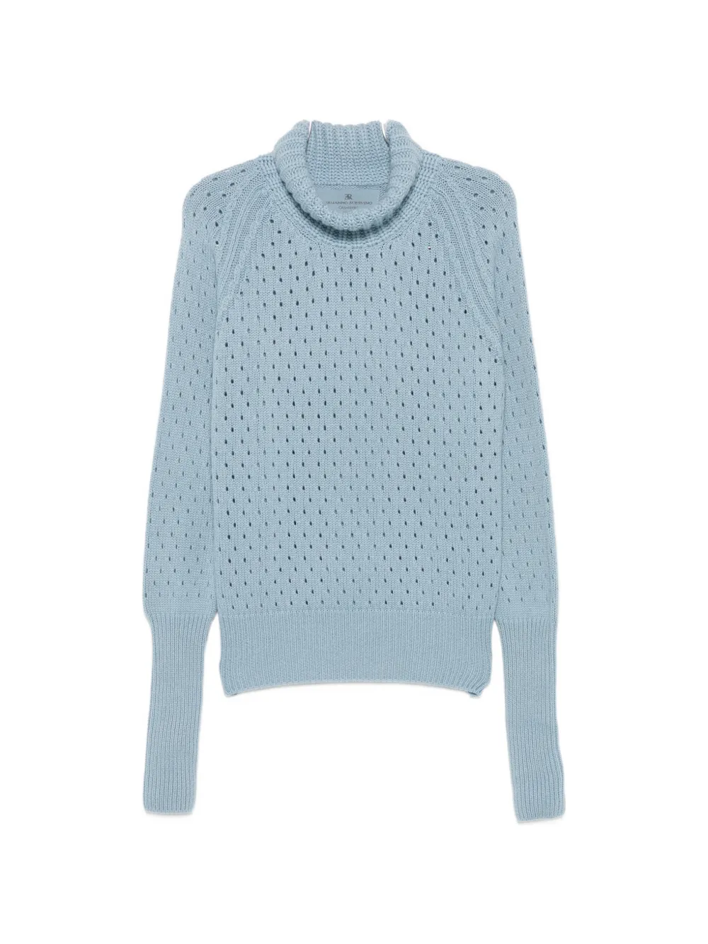 Ermanno Scervino perforated-knit roll-neck sweater - Blau