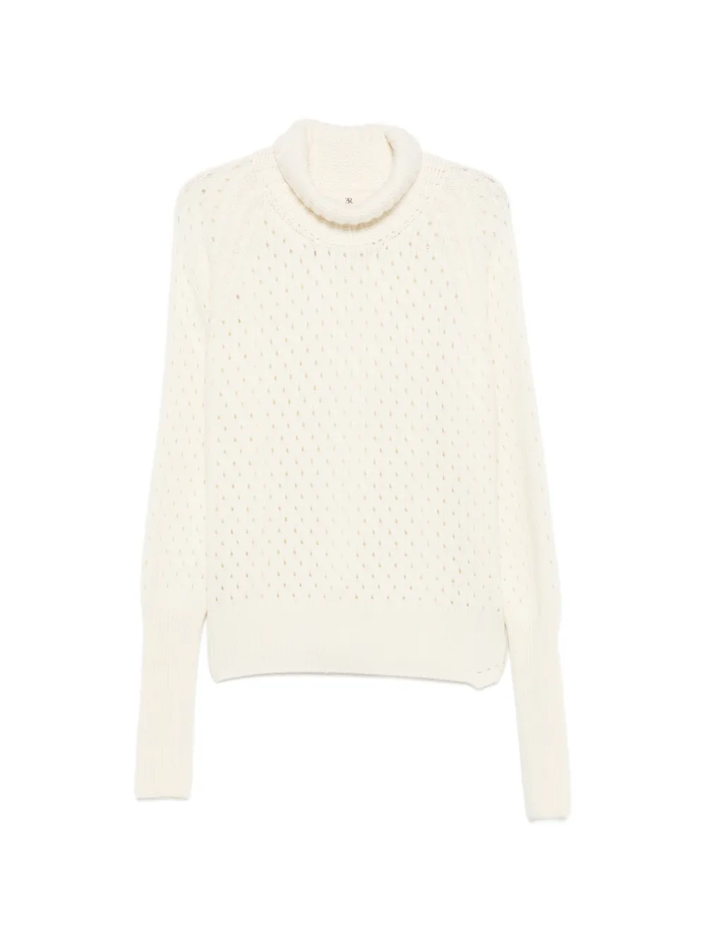 Ermanno Scervino perforated-knit roll-neck sweater Beige