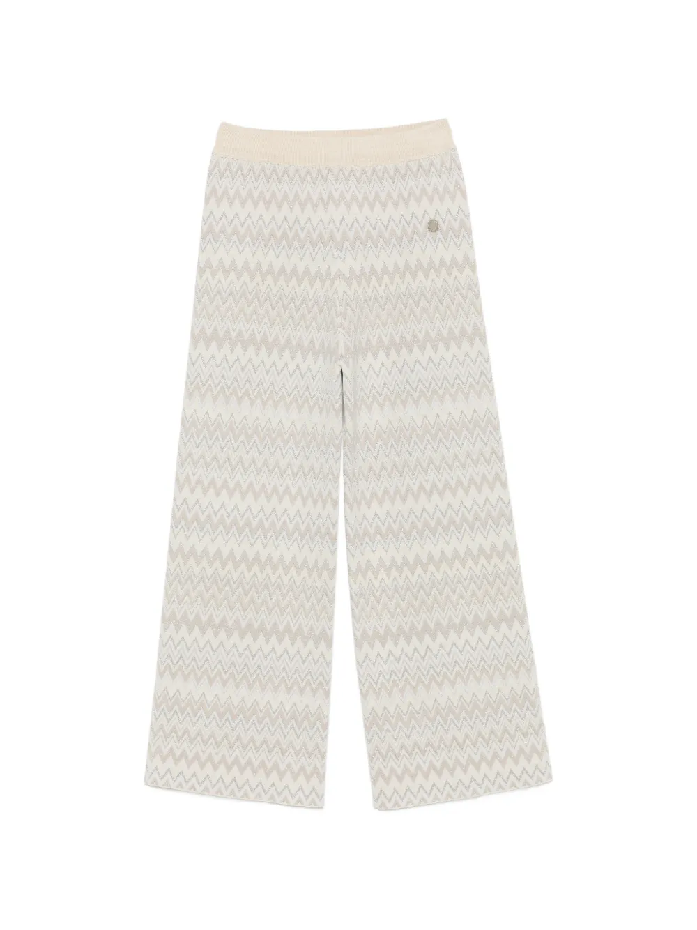 Missoni Kids zigzag-knit wool trousers - Toni neutri