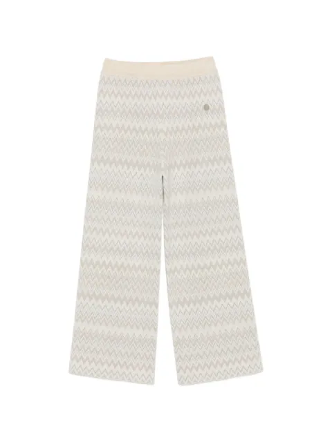 Missoni Kids zigzag-pattern knit trousers
