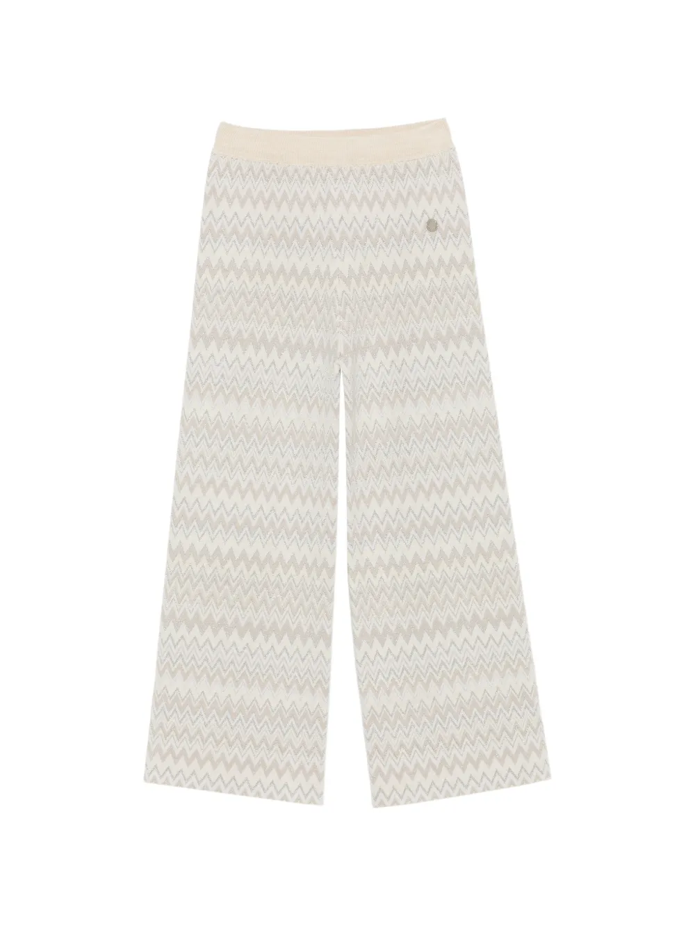 Missoni Kids zigzag-knit wool trousers - Toni neutri
