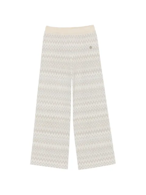 Missoni Kids Pantaloni con motivo a zigzag