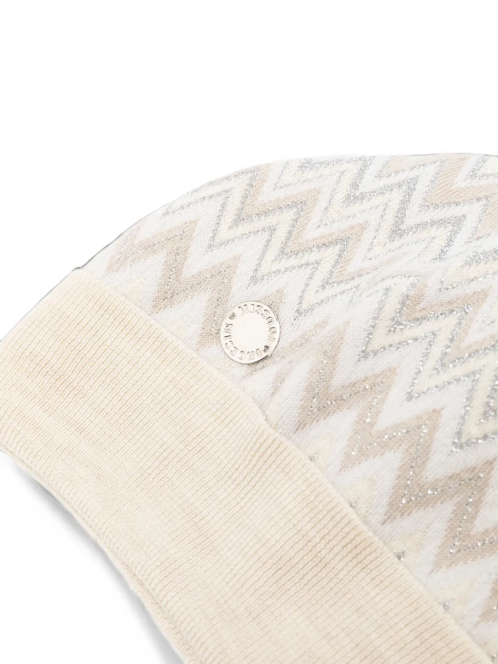 Missoni Kids Muts met zigzag patroon Beige