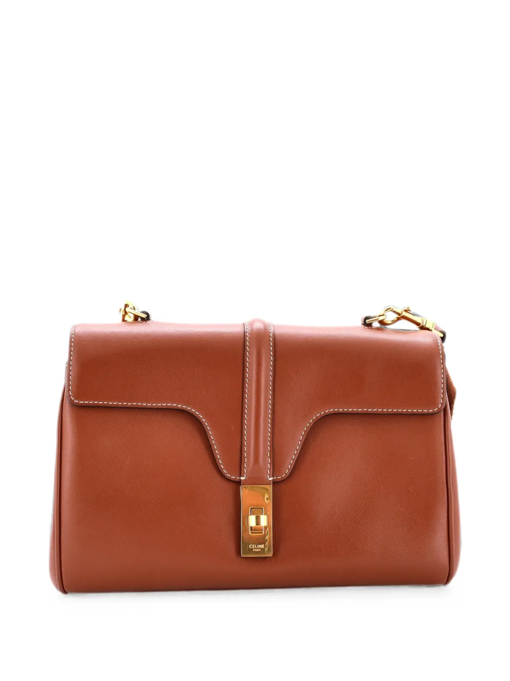 Celine Pre-Owned Soft 16 Bag Smooth Calfskin Teen shoulder bag - Braun