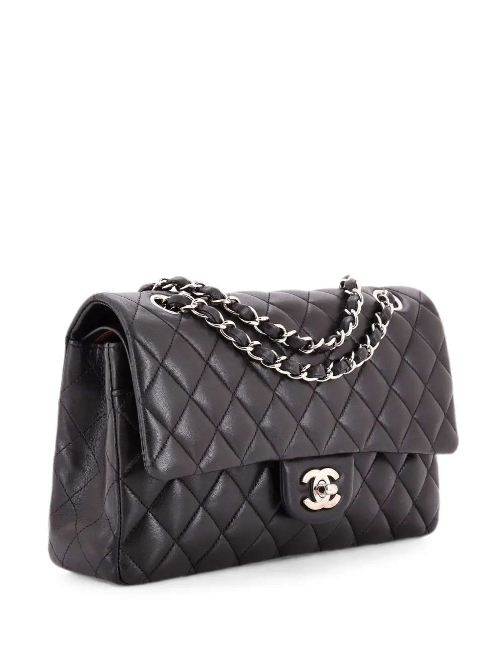 CHANEL Pre-Owned Classic Double Flap Bag Quilted Lambskin Medium shoulder bag - Schwarz