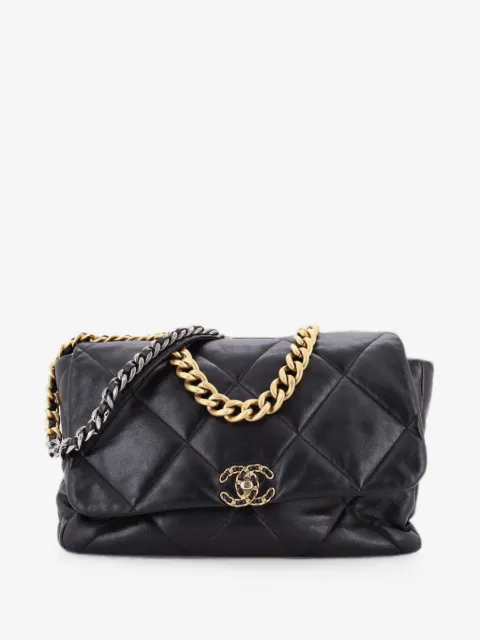 CHANEL Pre-Owned 19 Flap Bag Quilted Leather Maxi crossbody bag