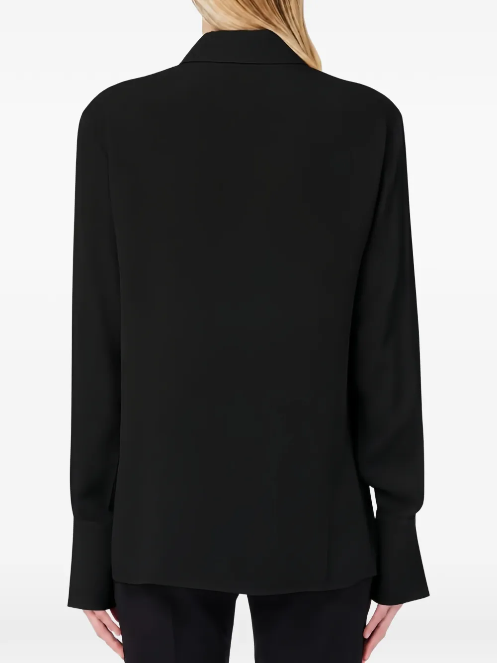 LIU JO Crêpe de chine blouse Zwart