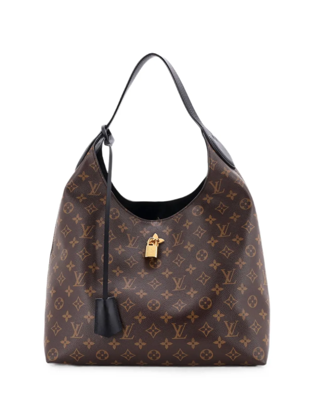 Louis Vuitton Pre-Owned Flower Monogram Canvas with Leather hobo bag - Marrone