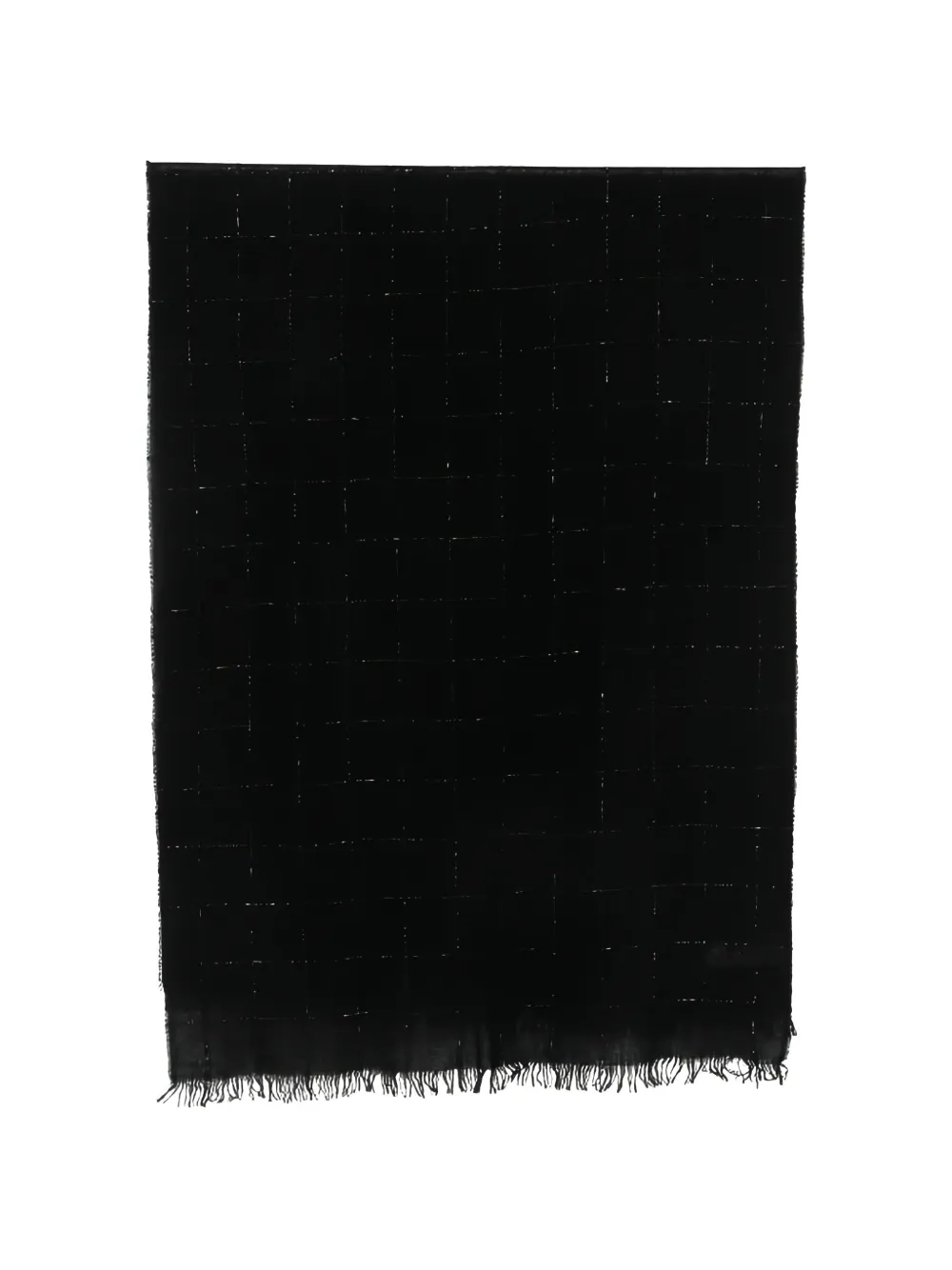 Fabiana Filippi check frayed-edge scarf - Nero