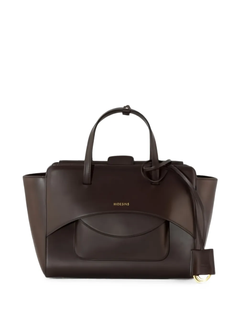 HIDESINS L Flap logo-print tote bag - Marrone