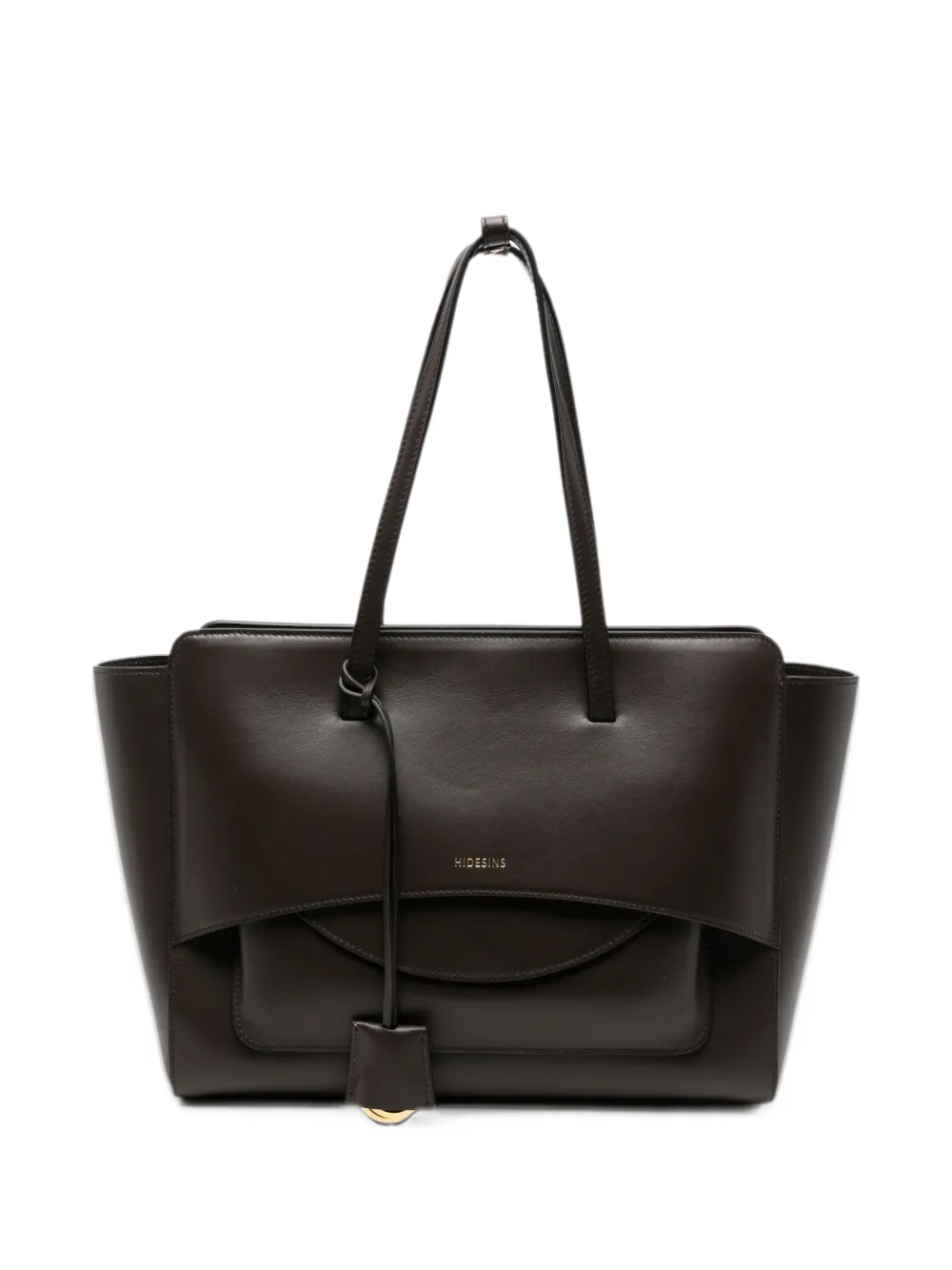 HIDESINS L Flap logo-print tote bag - Marrone