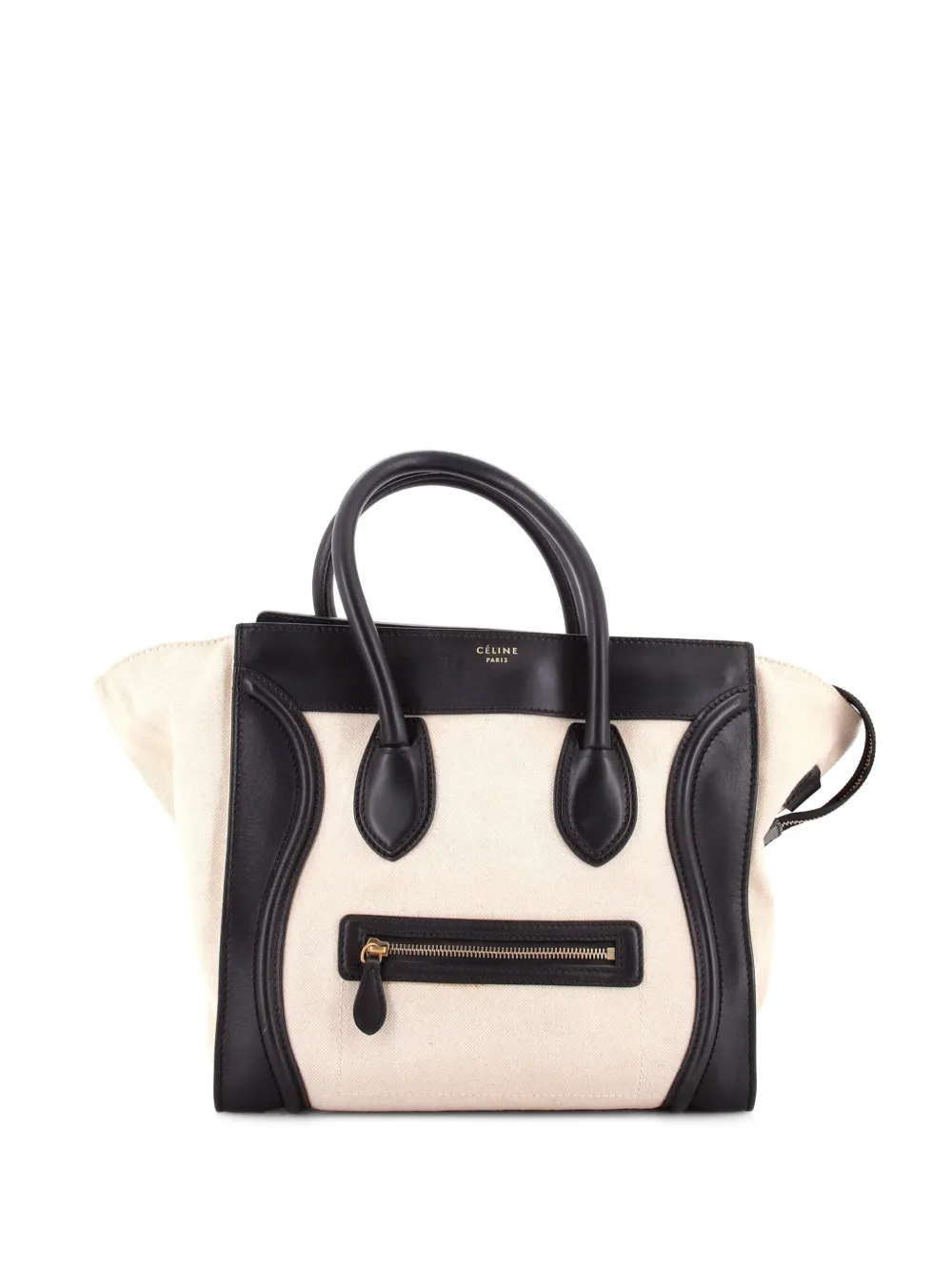 Celine Pre-Owned Borsa a tracolla Luggage mini in tela e pelle - Toni neutri