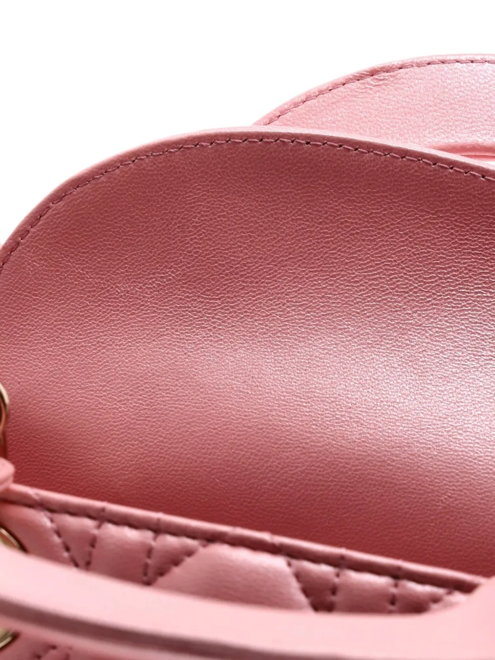 Dior Pre-owned Lady Dior Bag Iridescent Cannage Quilt Lambskin Small Shoulder Bag in Pink, view 5