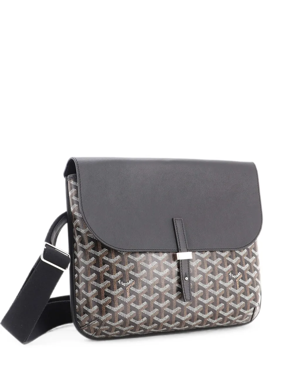 Goyard Pre-Owned Coursier Messenger Bag Coated Canvas and Leather crossbody bag - Schwarz