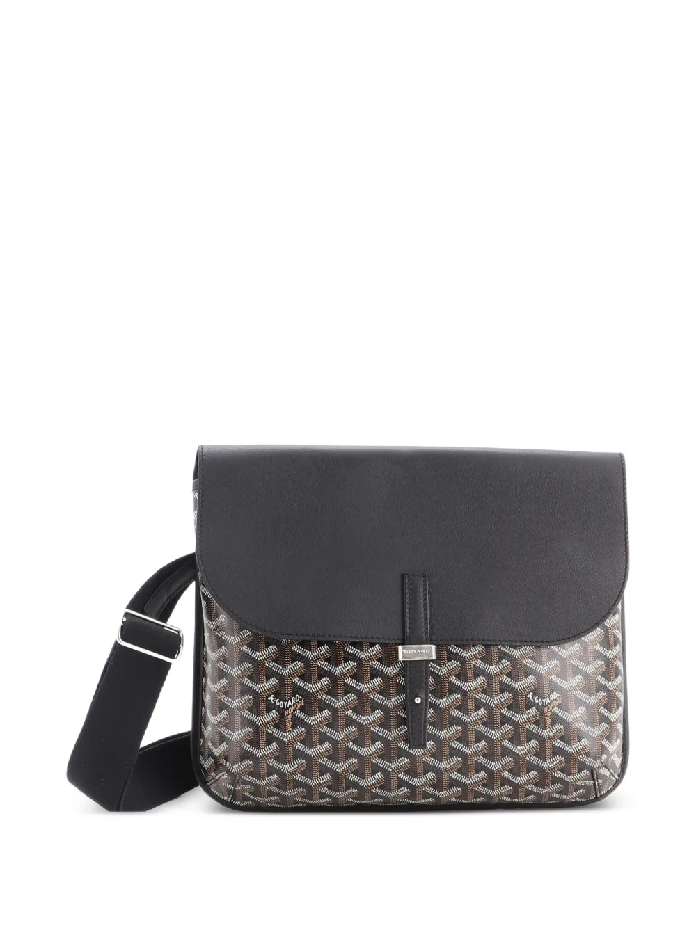 Goyard Pre-Owned Coursier Messenger Bag Coated Canvas and Leather crossbody bag - Nero