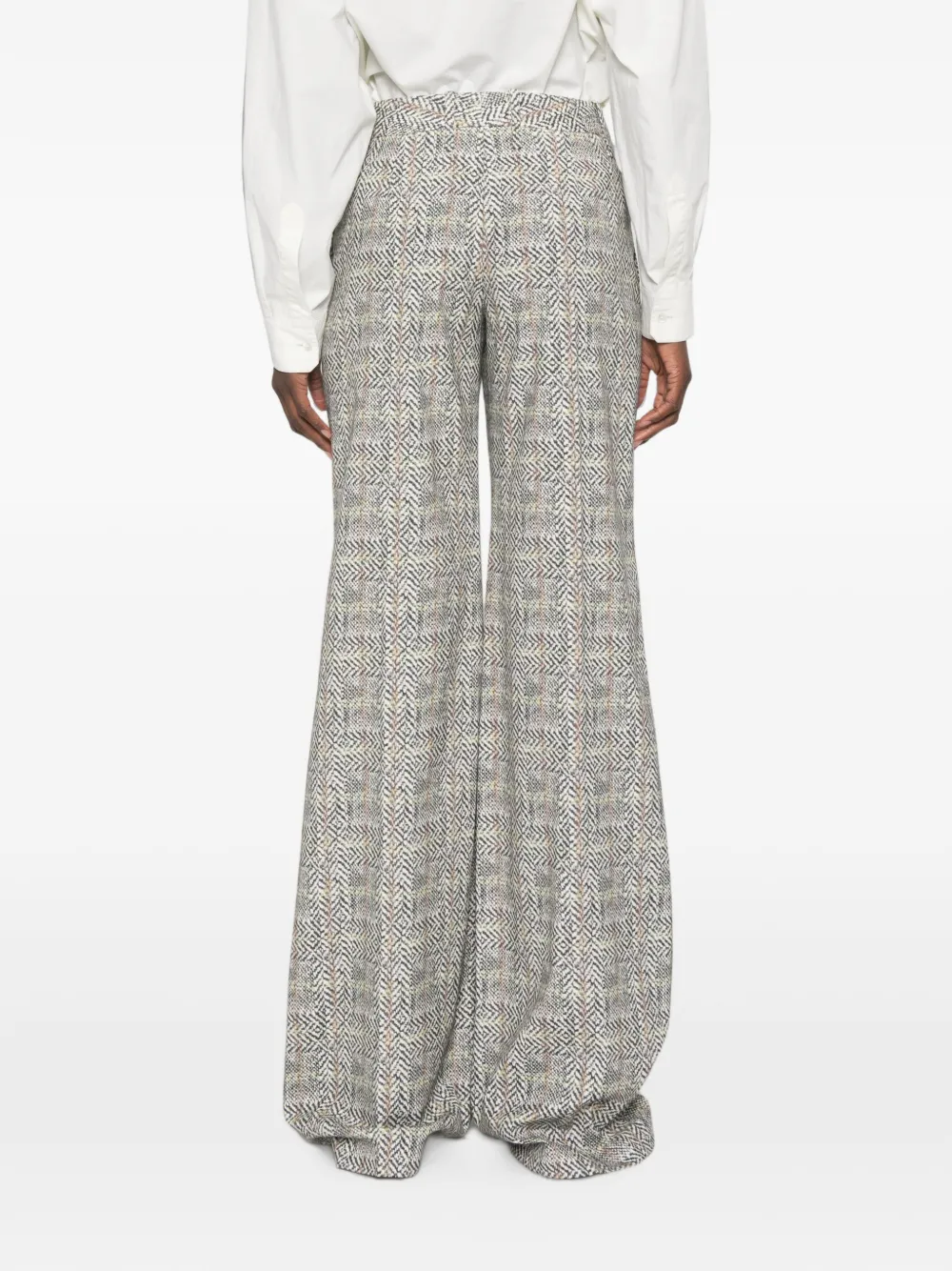 Ermanno Scervino Palazzo broek met visgraat-patroon Grijs