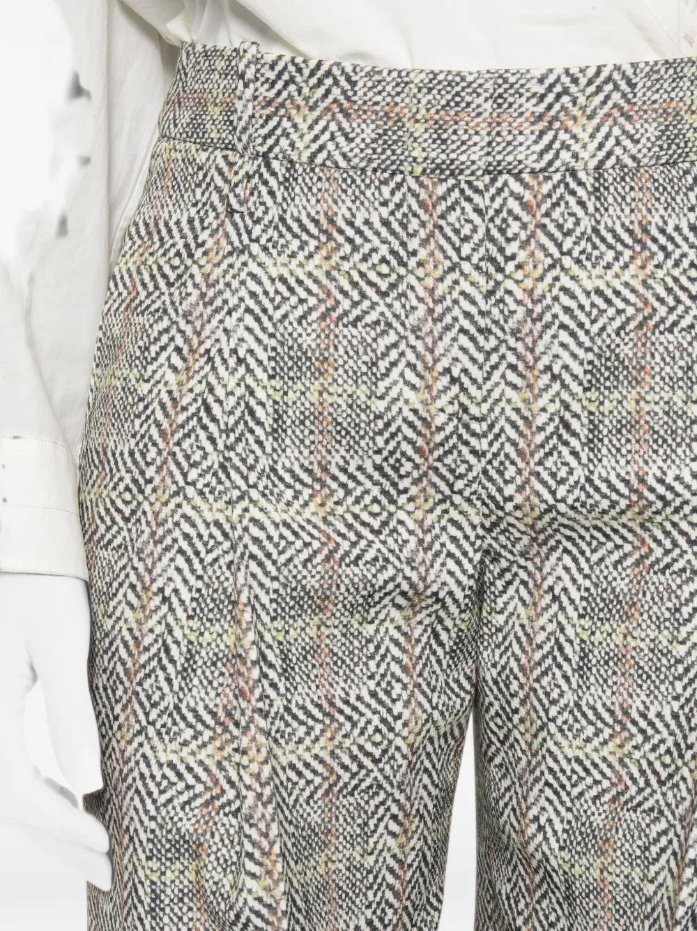 Ermanno Scervino Palazzo broek met visgraat-patroon Grijs